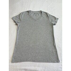 croft and barrow  classic tee women’s grey short sleeve T shirt size small